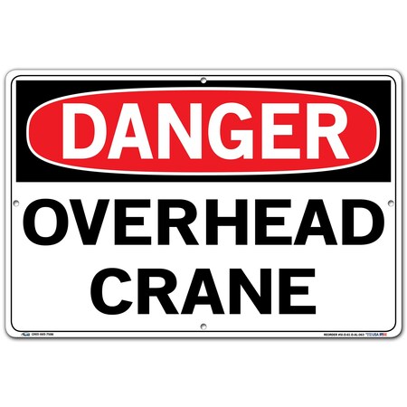Vestil Aluminum Sign, 12-1/2" Height, 18-1/2" Width, Aluminum, Rectangle, English SI-D-61-D-AL-063